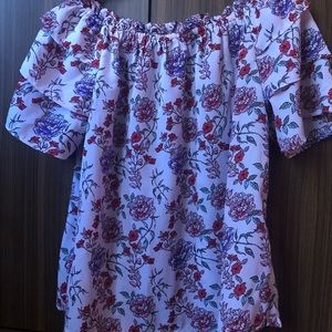 Printed off shouldered Top